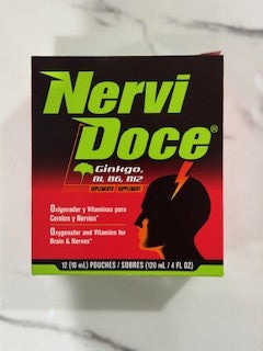Nervidoce Drinkable Pouches/ Bebible Sobres (Oxygen for Brain and for nerves/ Oxygenio para Cerebro y Nervio)